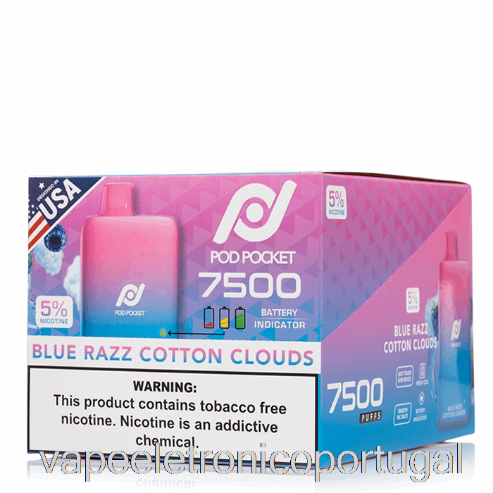Vape Eletrônico [pacote Com 10] Pod Pocket 7500 Descartável